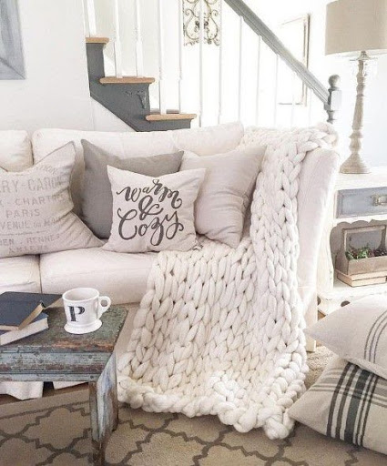 warm and cozy aesthetic white